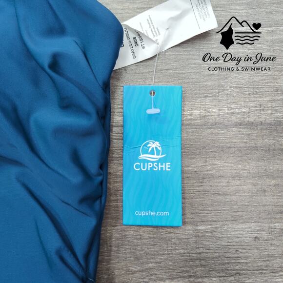 Cupshe Sandy Daze Shirred One Piece Swimsuit Size L - Picture 4 of 7